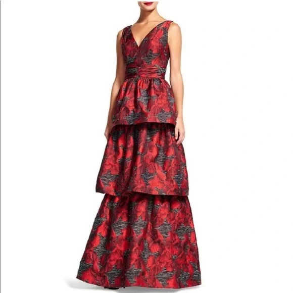 Adrianna Papell | Dresses | Adrianna Papell Tiered Evening Gown